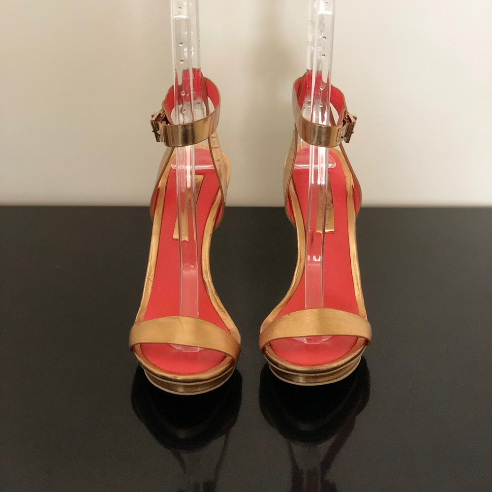 BCBG MAX AZRIA Platform Gold Sandals